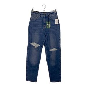 Buffalo David Bitton Kristy High Rise Distressed Mom Jeans